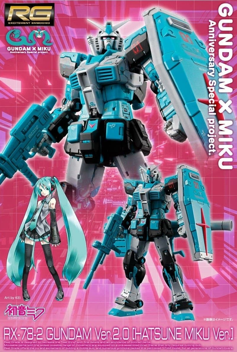 Premium Bandai, Collaboration: RG 1/144 RX-78-2 Ver 2.0 Hatsune Miku Ver