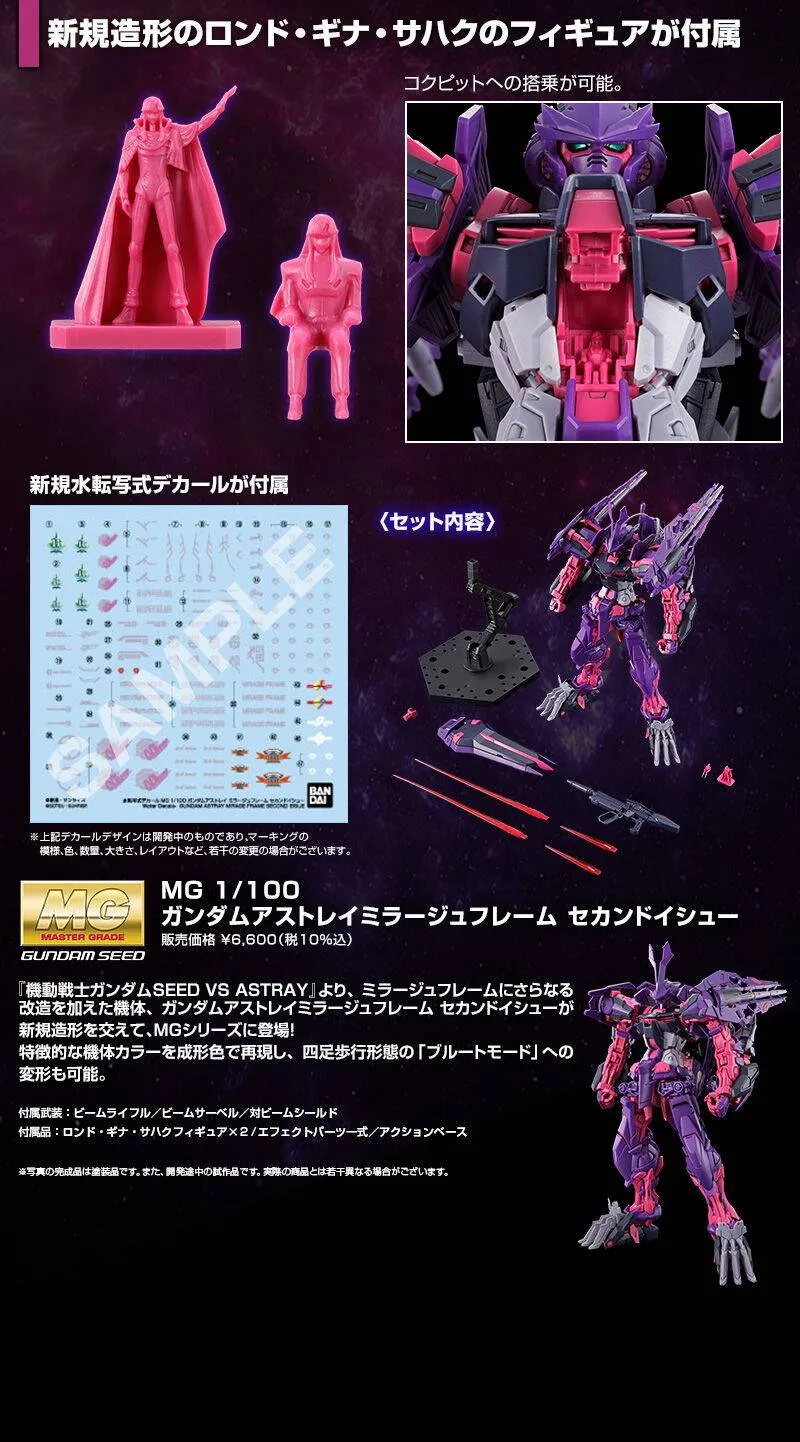 P-Bandai: MG 1/100 Gundam Astray Mirage Frame 2nd Issue